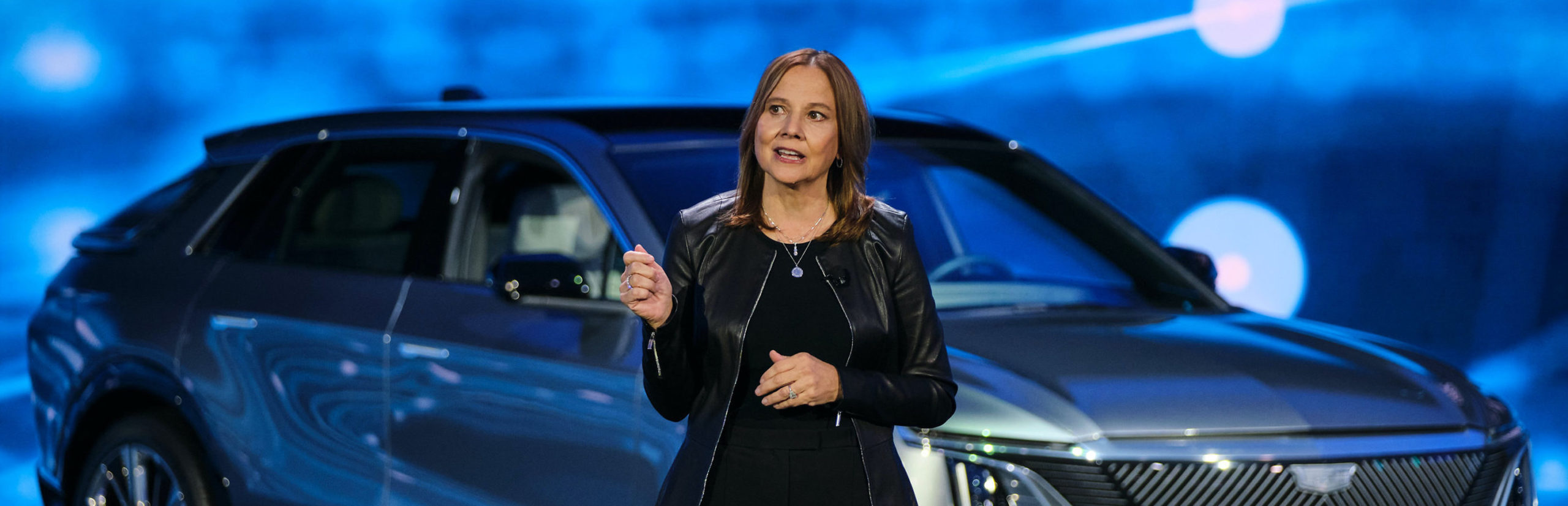 General Motors Chair and CEO Mary Barra addresses investors Wednesday, October 6, 2021 at the GM Tech Center in Warren, Michigan