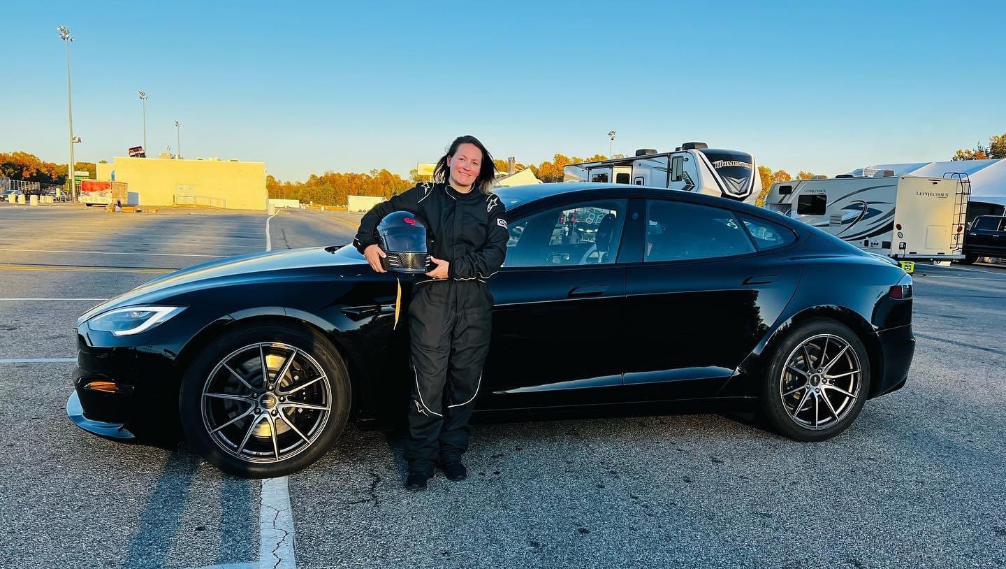 Christine Dodworth and her Tesla Model S Plaid