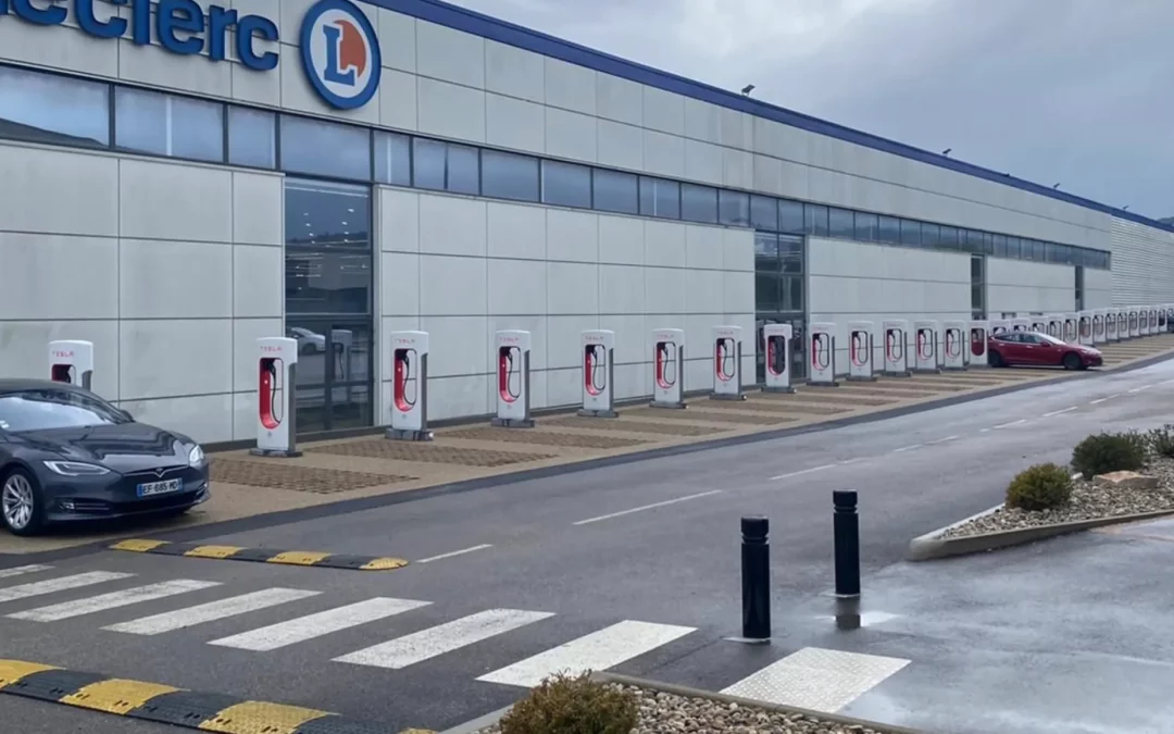 Tesla debuts world’s longest Supercharger outlet