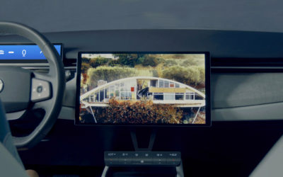 Henrik Fisker demonstrates the Ocean’s rotating touchscreen
