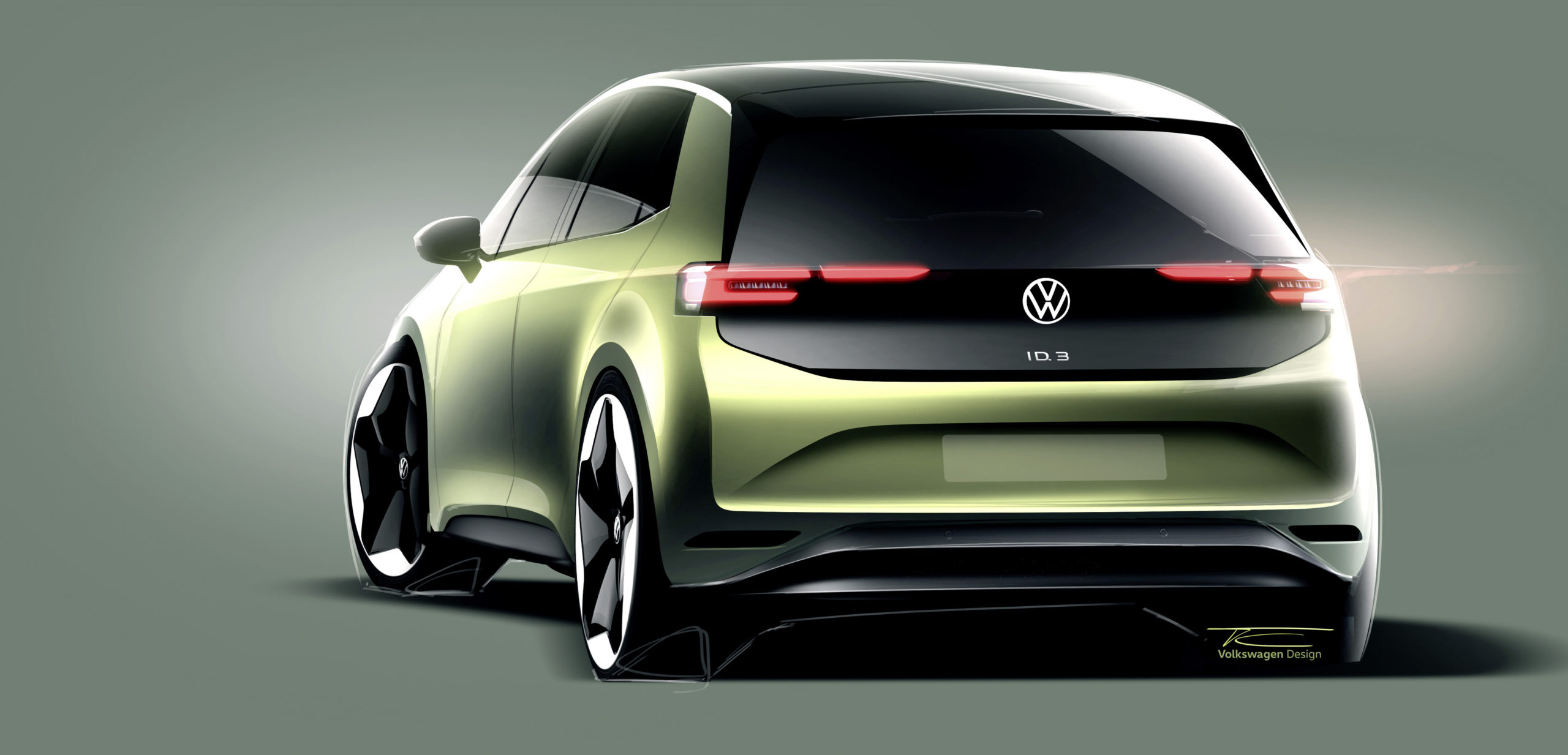 Design sketch of the 2023 Volkswagen ID. 3