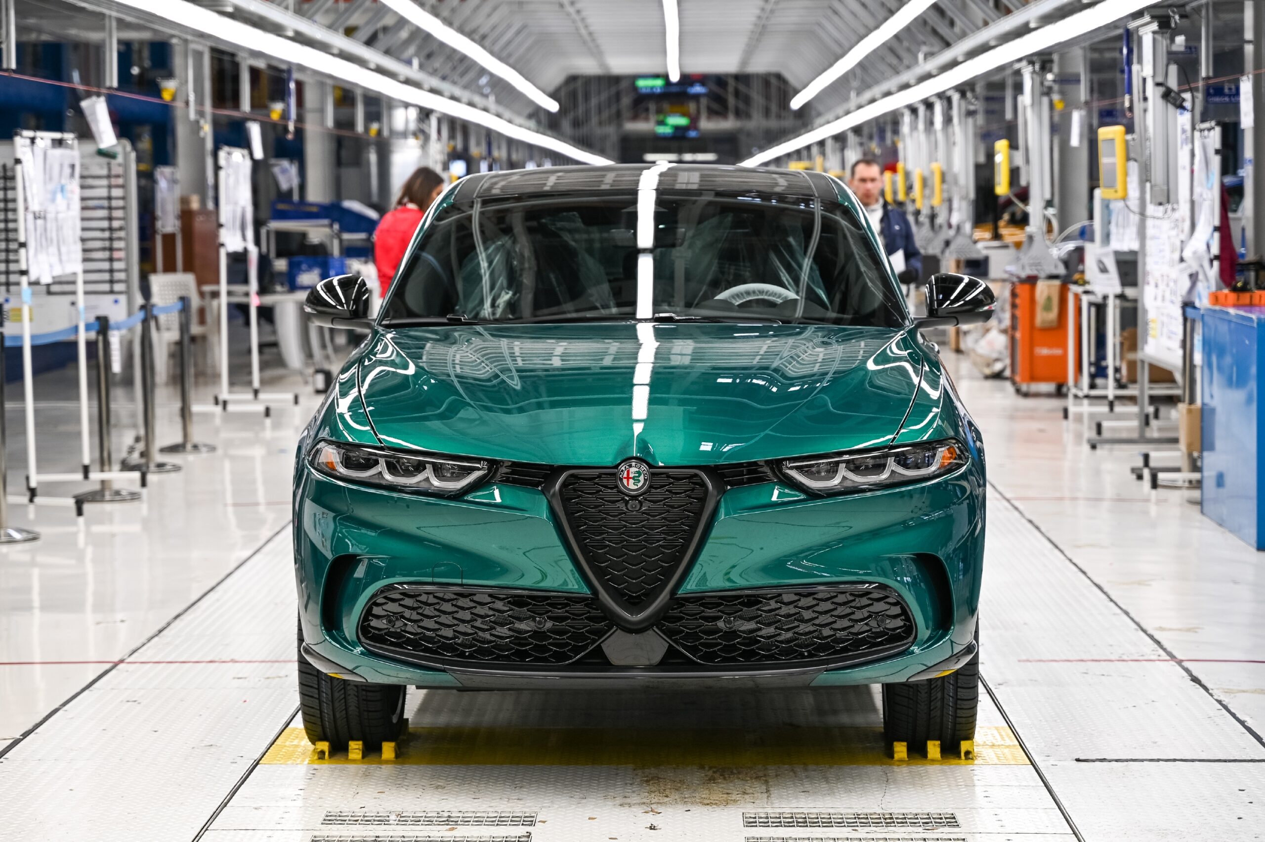 2024 Alfa Romeo Tonale rolling off the line at the Giambattista Vico Stellantis plant in Pomigliano d’Arco, Naples, Italy